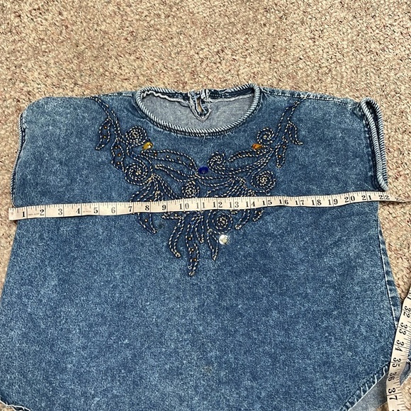 Vintage 90s denim top - Picture 3 of 5